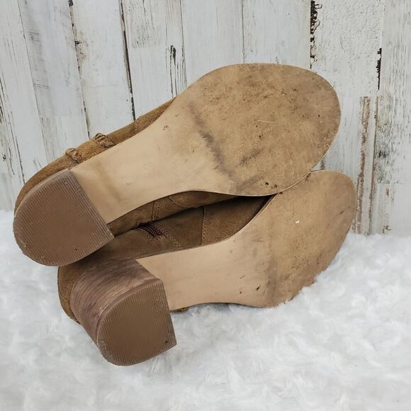 Naughty Monkey Suede Booties Tan Size 8naug - Picture 6 of 9